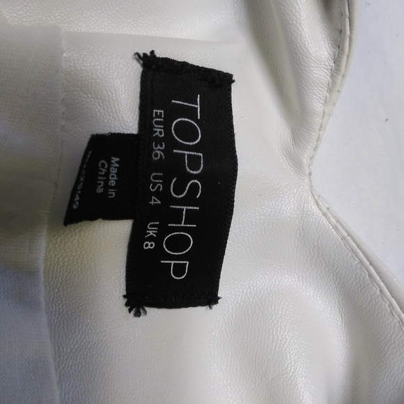 Topshop Faux Leather Top - Picture 3 of 3